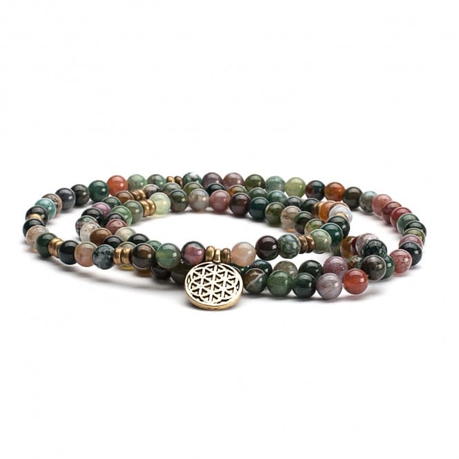 Bracciale yoga di AGATA INDIANA con ciondolo 'fiore della vita'