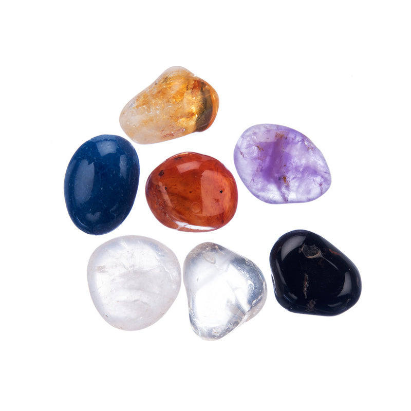 sette pietre dei chakra formato tascabile