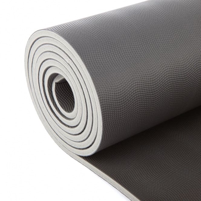 Tappetino yoga ecopro diamond arrotolato grigio antracite zoom