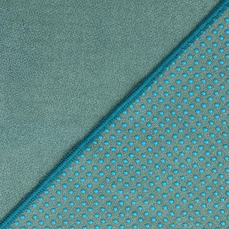 yoga towel color verde acqua dettaglio superficie