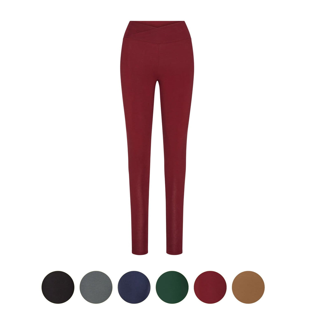 legging  con incrocio in vita colori