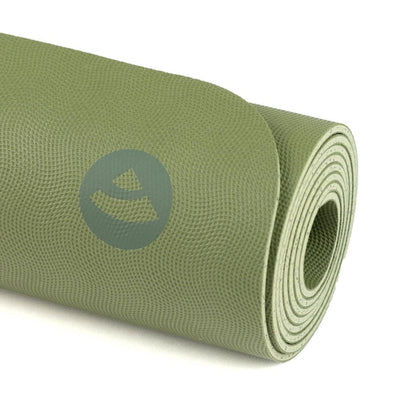 Yoga mat Ecopro verde salvia arrotolato dettaglio superficie