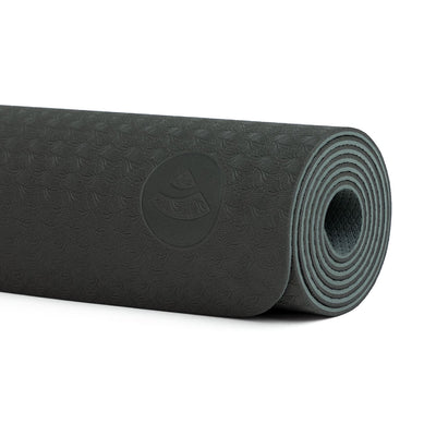 tappetino yoga TPE color carbone logo bodhi