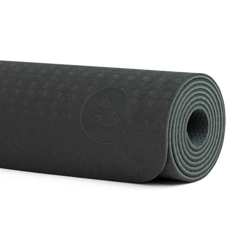 tappetino yoga TPE color carbone logo bodhi