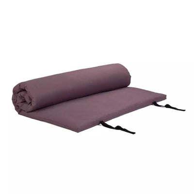 futon arrotolabile con cinture per chiusura color  mora