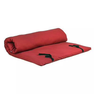 futon in falde di cotone non sfoderabile color  rubino