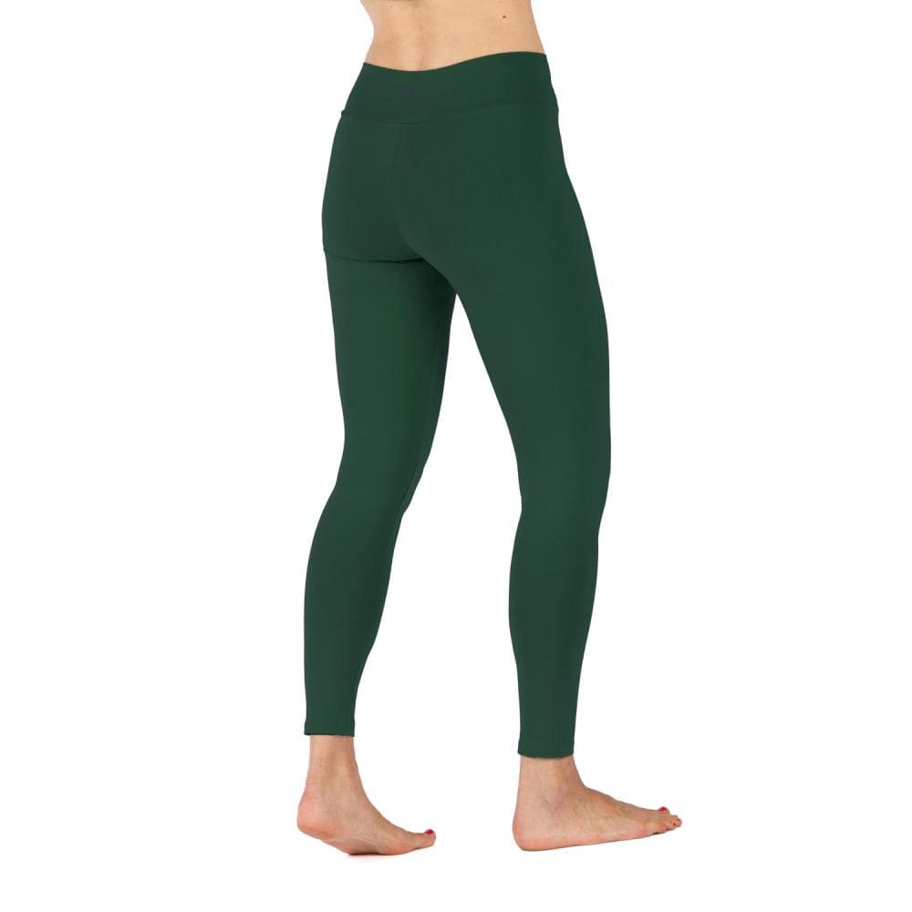 legging incrociato in vita verde foresta  back