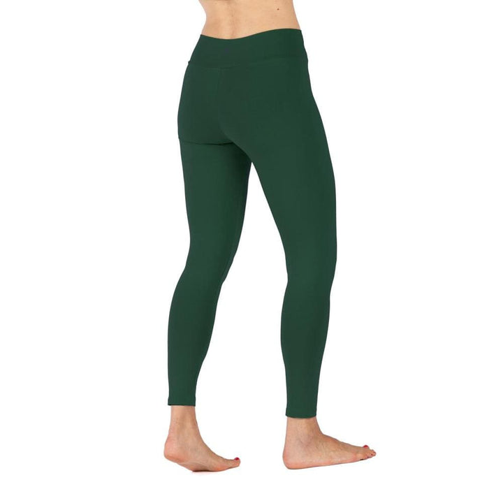 legging incrociato in vita verde foresta  back