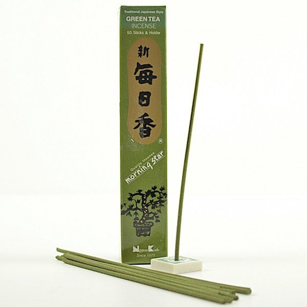 Incenso giapponese morning star fragranza te verde 50 pz confezione