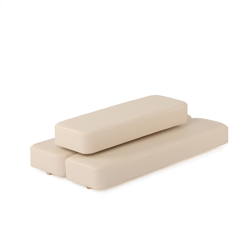 3 prolunghe rettangolari beige per lettino campane tibetane