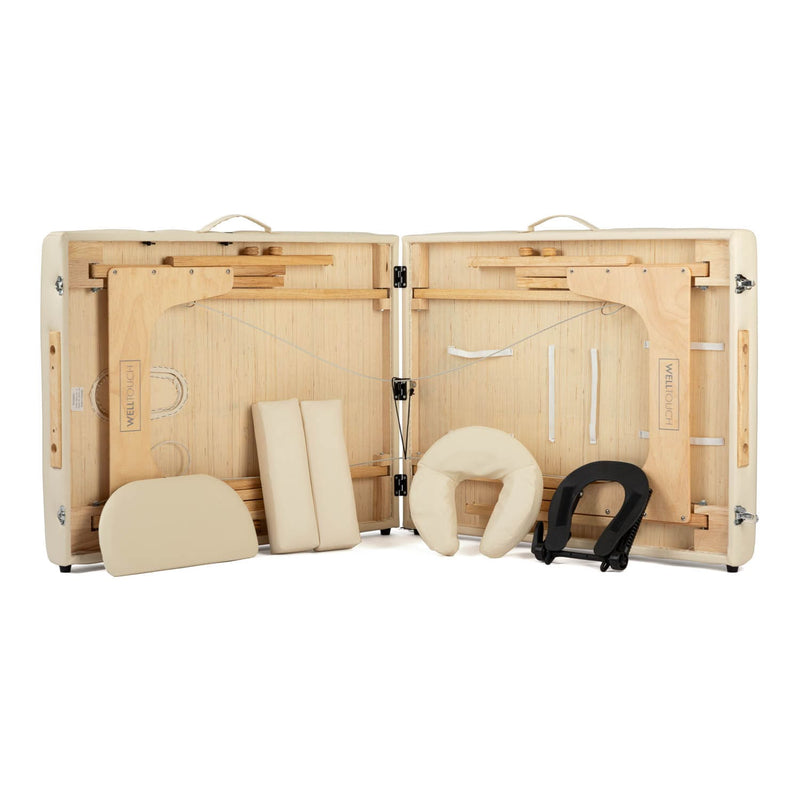 Interno lettino massaggio portatile Relax beige e accessori