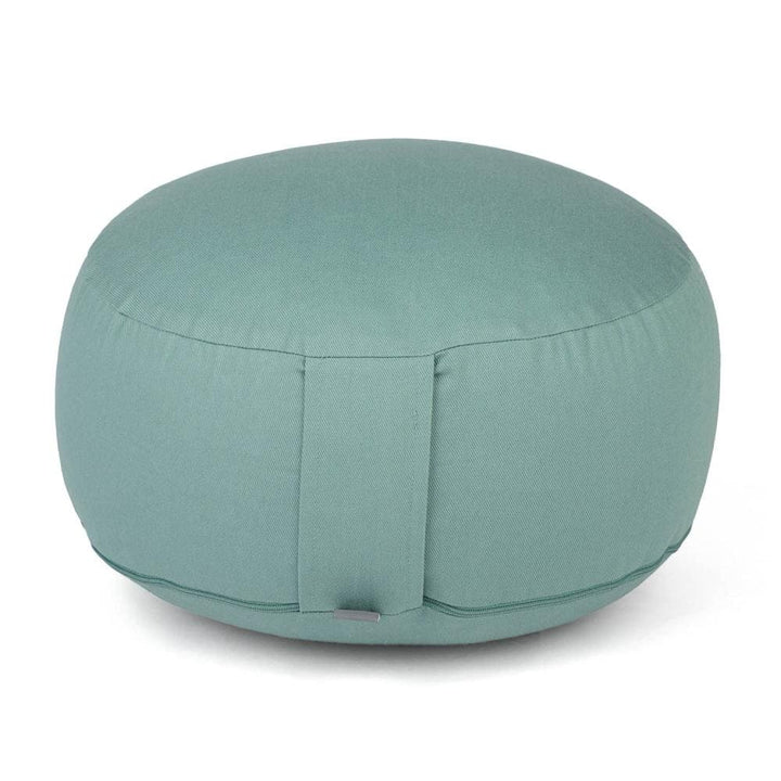 cuscino meditazione cilindrico color verde acqua