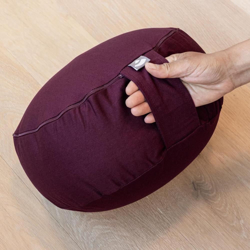 cuscino meditazione cilindrico con manico