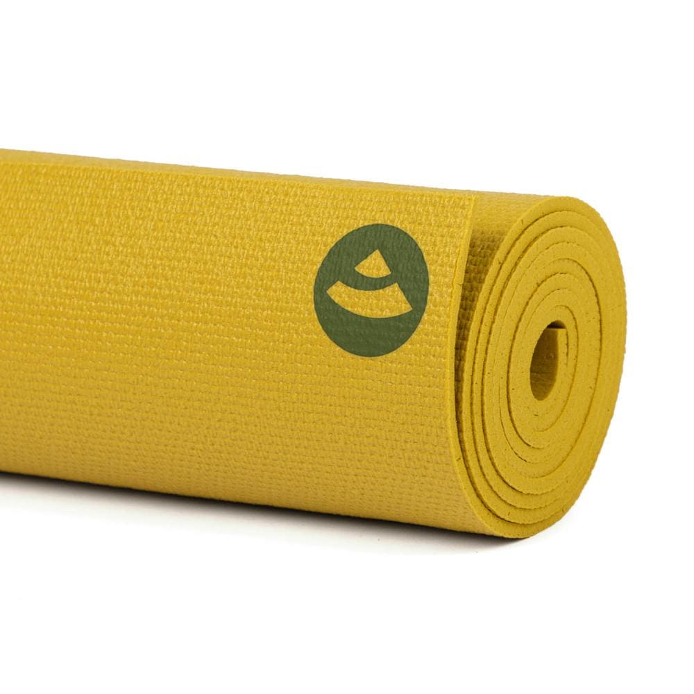 Tappetino yoga e pilates Rishikesh senape arrotolato