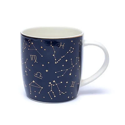 Tazza da the blu con disegno costellazioni 