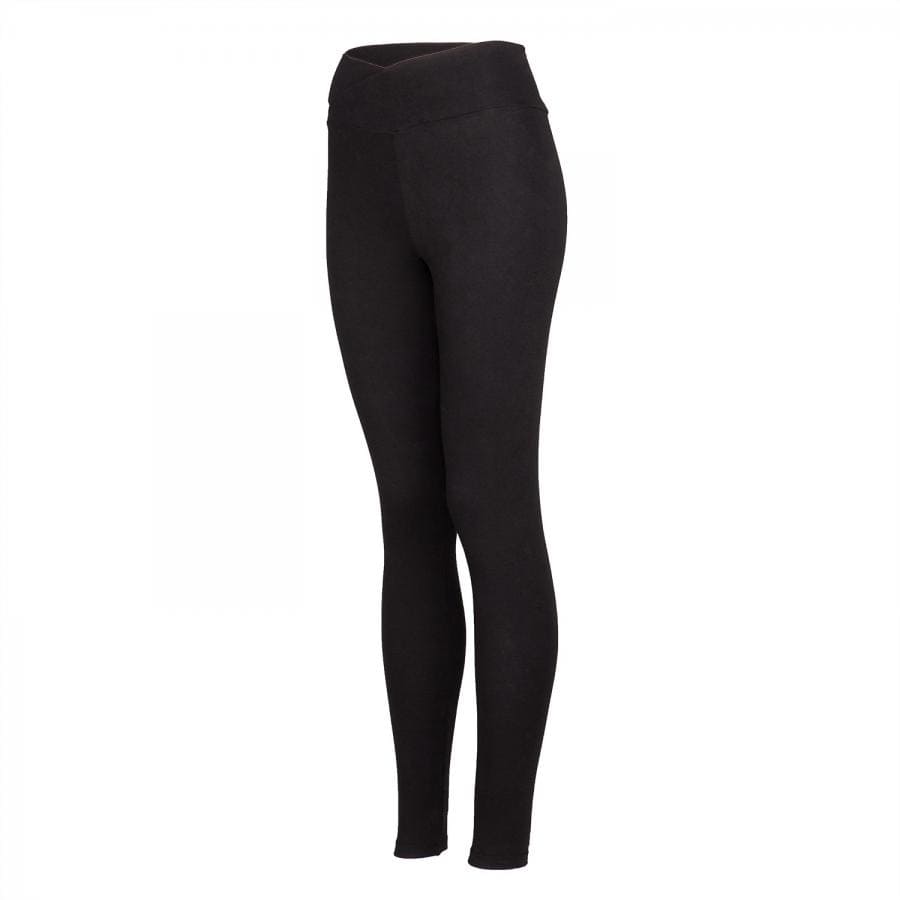 legging incrociato in vita nero front