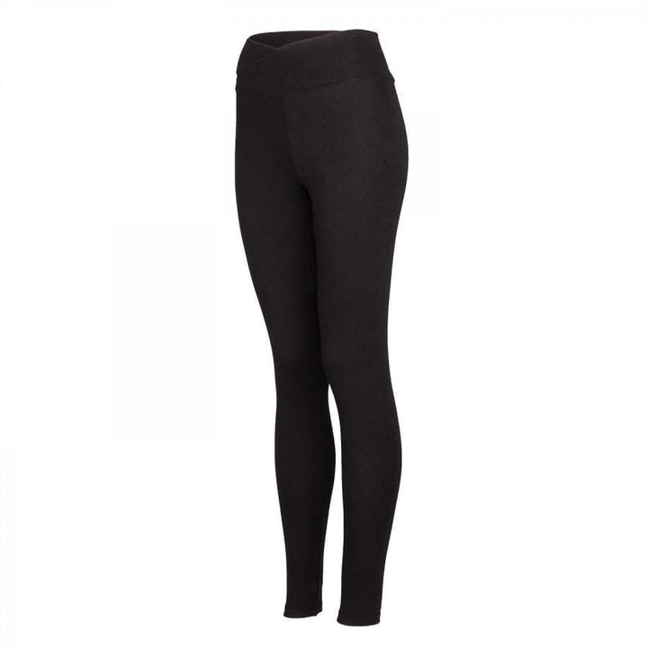 legging incrociato in vita nero front