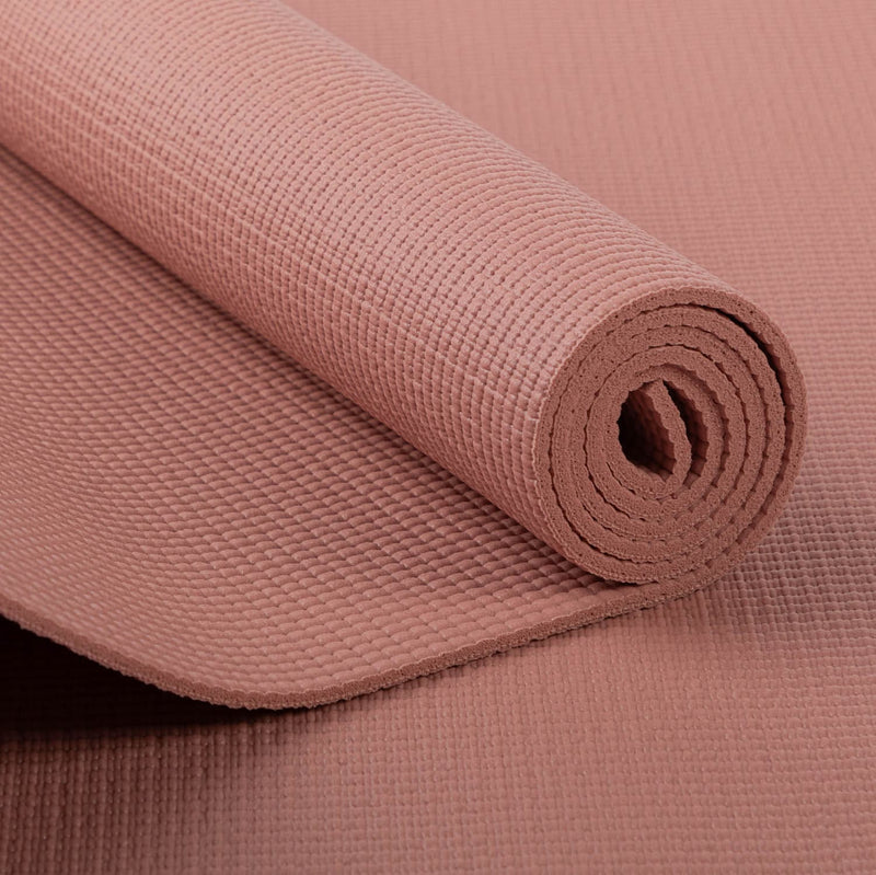 Tappetino yoga Asana color rosa antico arrotolato dettaglio superficie 