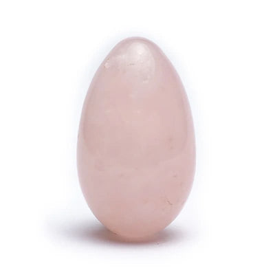 Yoni egg in quarzo rosa, a forma d'uovo per massaggio pelvico