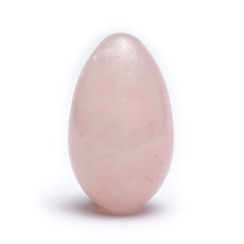 Yoni egg in quarzo rosa, a forma d&