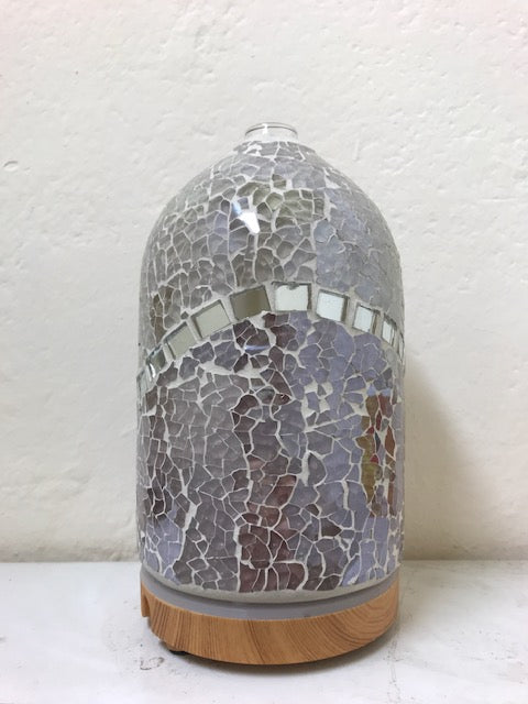 Aromadiffusore-lampada con mosaico e luci led ‘DUNA’