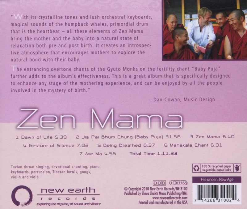 Zen mama CD musica rilassante per mamme e bimbi  brani e durata
