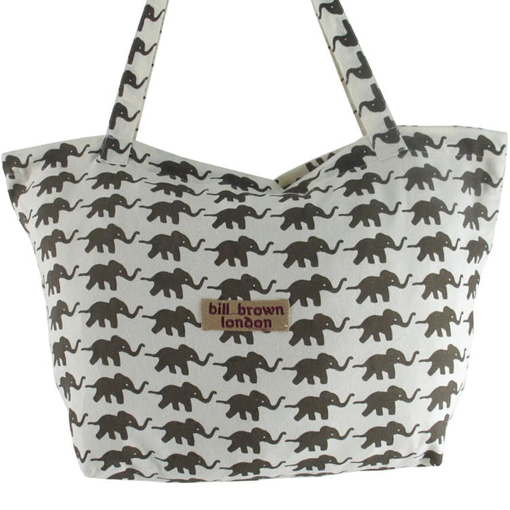'Lucy' shopper da Bill Brown Stampa con elefanti, zipper chiusura
