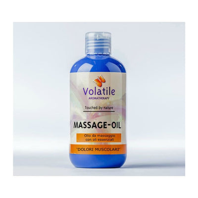 Olio da massaggio con oli essenziali per dolori muscolari 