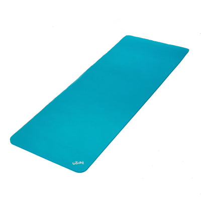 Pilates-fitness tappetino spessore 1,5cm azzurro disteso
