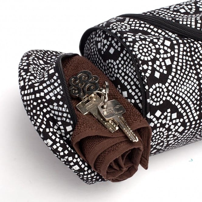 Bandhani Sacca porta tappetino yoga canvas con disegni dettaglio tasca
