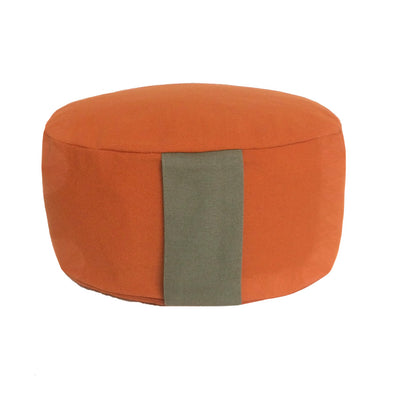 Cuscino Rondo cilindrico per meditazione color  terracotta/fango