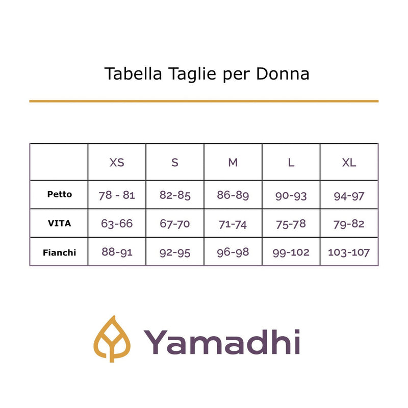 sviluppo taglie per modelli top e bottom di Yamadhi