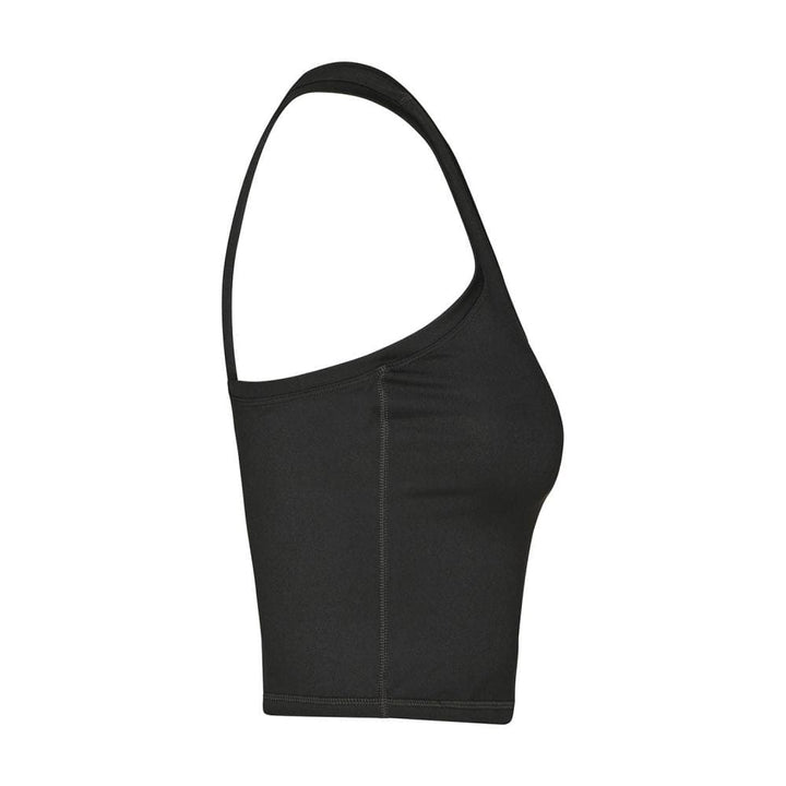 Cropped top ovvero canotta lunghezza vita nero laterale