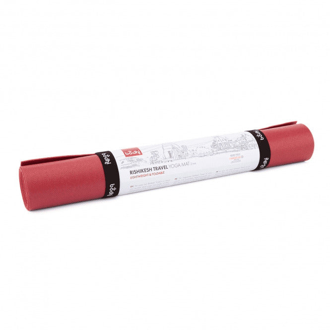 Tappetino leggero da viaggio Yoga Rishikesh travel 2mm rubino pacchetto