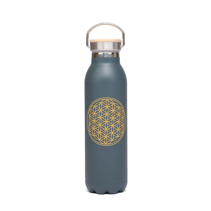 Termos 600ml in acciaio inox per Yoga-meditazione-pilates firoe della vita antracite