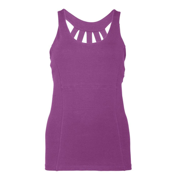Canotta yoga 'FITWEAR'  color glicine con raggiera sul dietro reggiseno integrato