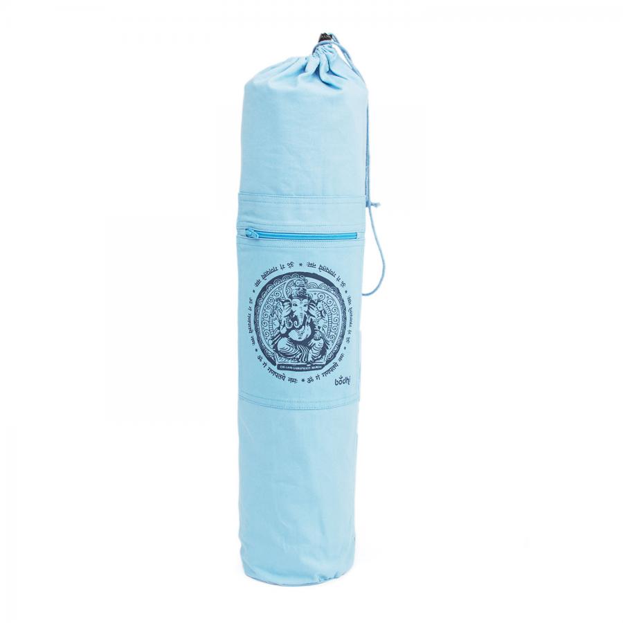 Shakti  ganesh custodia a tubo con tasca in cotone celeste