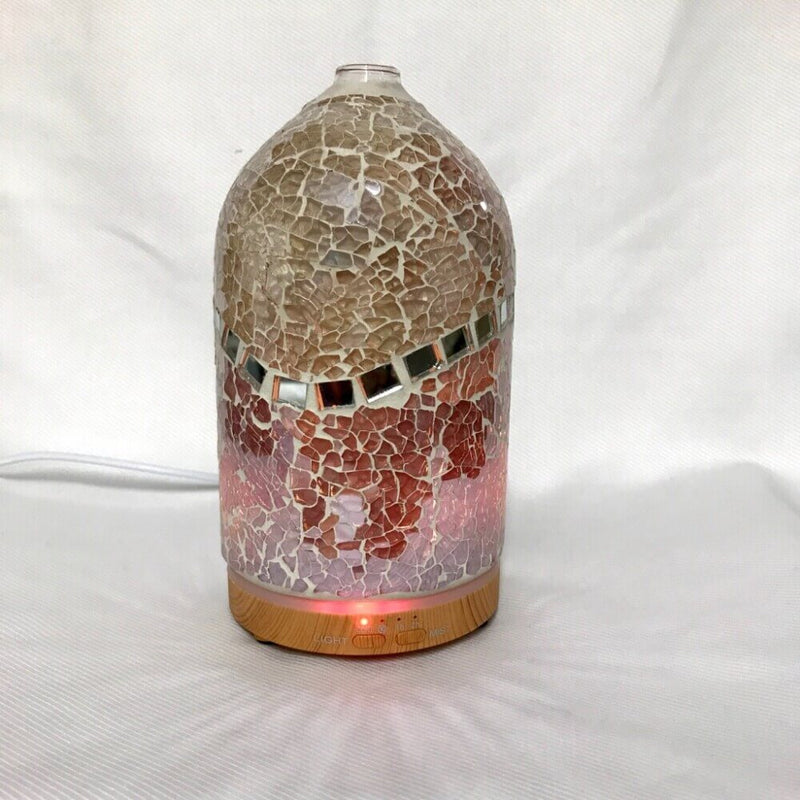 Aromadiffusore-lampada con mosaico e luci led ‘DUNA’