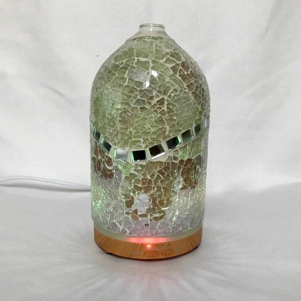 Aromadiffusore-lampada con mosaico e luci led ‘DUNA’