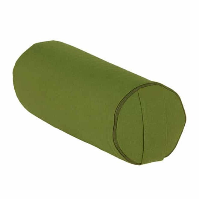 Bolster yoga grande cilindrico color verde oliva