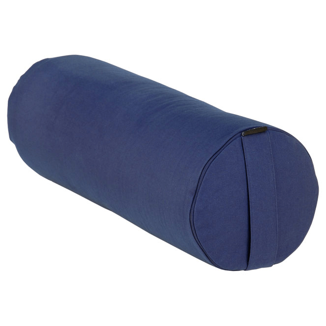 Bolster cilindrico yoga grande sfoderabile color blu