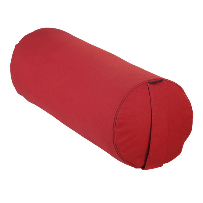 Bolster yoga grande cilindrico color rubino