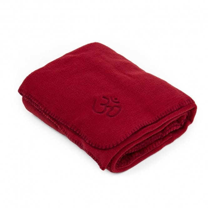 coperta yoga Asana con ricamo OM rubino