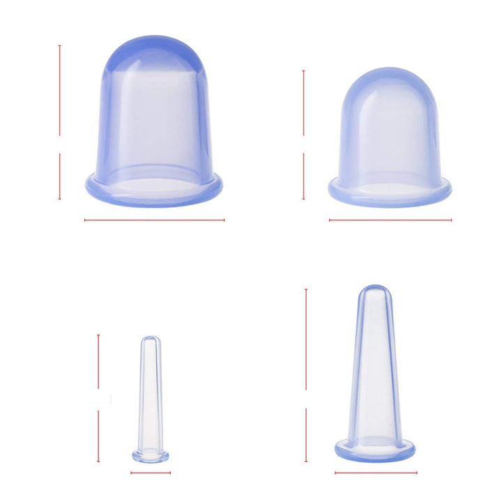 COPPETTE in SILICONE per coppettazione - 4 misure