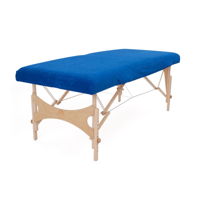 coprilettino in spugna di cotone stretch per lettini massaggio color blu mare