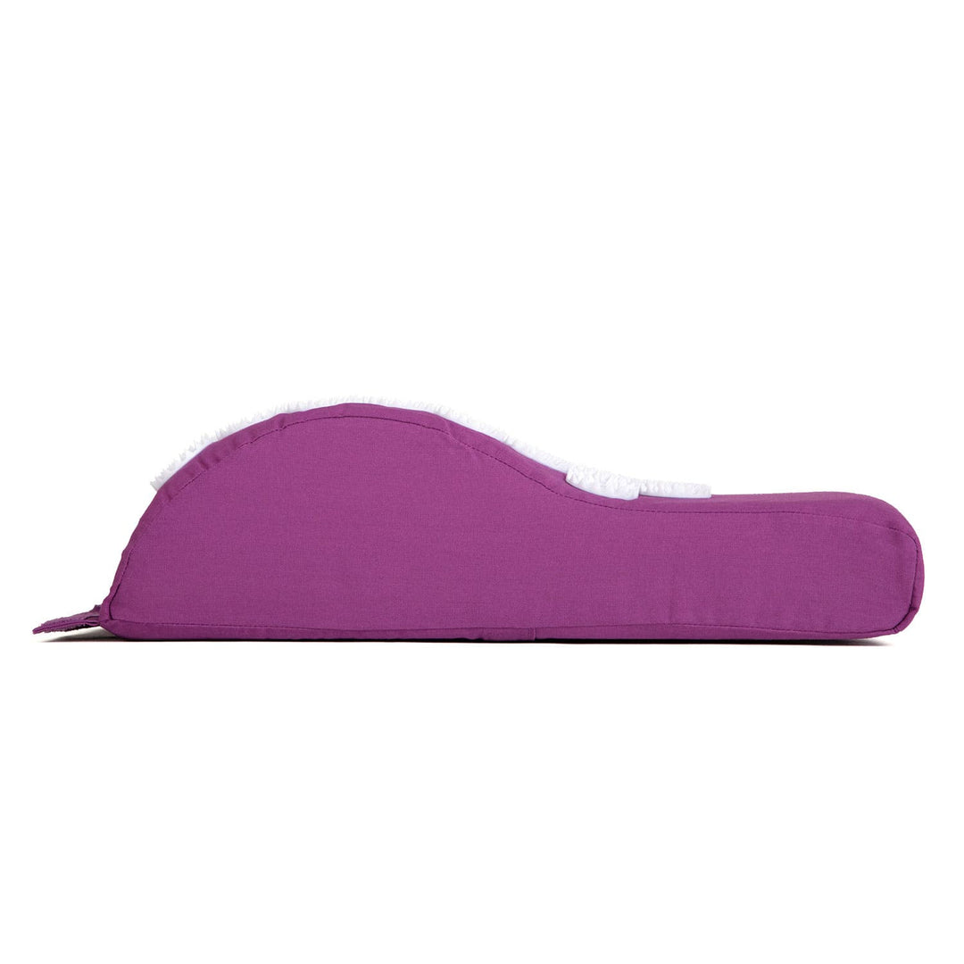 Cuscino agopressione ergonomico melanzana di lato 