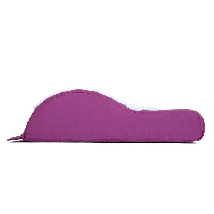 Cuscino agopressione ergonomico melanzana di lato 