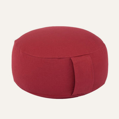 Cuscino Rondo cilindrico per meditazione color  rubino