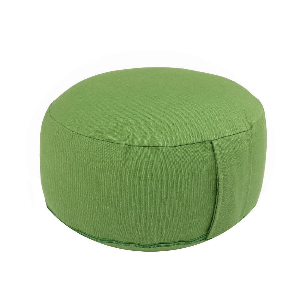 Cuscino Rondo cilindrico per meditazione color  verde oliva