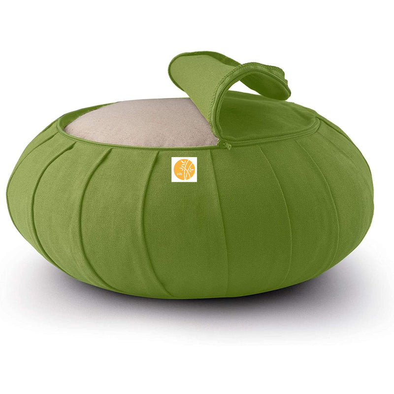 cuscino yoga meditazione sfoderabile verde